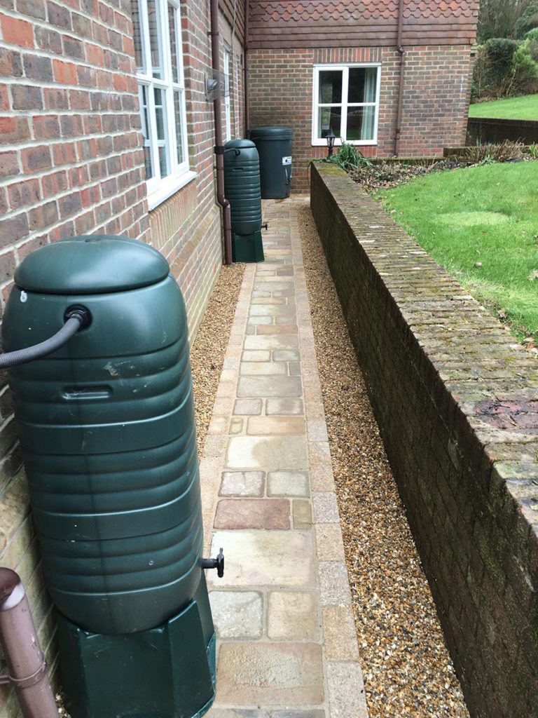 Riven Stone Patio Path and Steps built in Hampshire by Paul Cass Landscapes